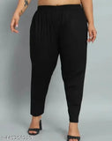 Stretchable cotton pants trousers jeggings for women, solid color, India origin