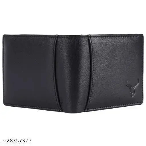 Beast valley RFID secured pure 100 genuine leather men's wallet, textured design with 2 compartments, free size (11cm x 8cm)