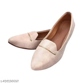 Synthetic leather bellies ballerinas by SANU FOOTWEAR, graceful for women, closed back design, sizes IND-4 to IND-9 from India