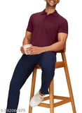 Solid cotton short-sleeve KITE POLO T-shirt, available in sizes M-XXL from India