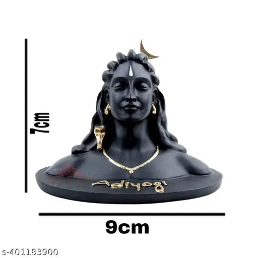 Ceramic Adi Shankara statue, perfect for gifting or car dashboards - Indian home decor art