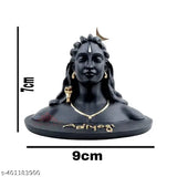 Ceramic Adi Shankara statue, perfect for gifting or car dashboards - Indian home decor art