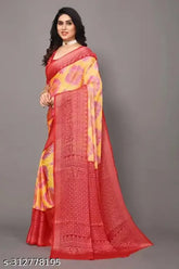 Festival Special Chiffon Brasso Saree with Unstitched Printed Net Blouse, premium quality Indian ethnic wear