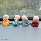 Casual dashboard figurines set, Indian car art toys for automobile decor (N=4)