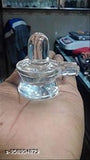 Pure natural sphatika crystal Shivling, 5cm tall religious idol of Shiva. Indian crafted Shiva Lingham statue
