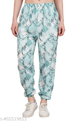 Printed crepe pyjama for women, Indian-made chic lower casual wear with fluid movement