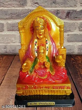 Multi-colored Polyresin Sheetala MATA statue, 7.5 inches tall, for pooja room decor