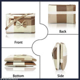 Brown faux leather Wildauk cross body handbag, textured net pattern, 3 compartments, water-resistant, adjustable shoulder strap, ideal for professionals