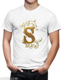 Polyester short sleeve 'letter print' t-shirt, modern fashion apparel from India