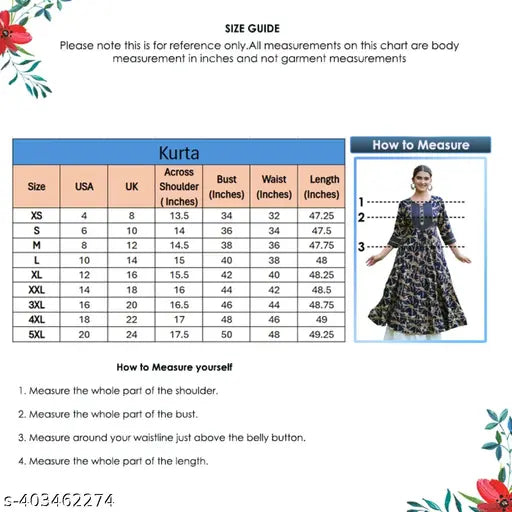 Blue rayon round kurti, abstract printed design, three-quarter sleeves - Yash Gallery women's fashion