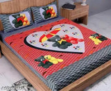 Jaipuri printed double cotton bedsheet, 2 pillow covers, superfine floral design, ideal for summer adult use, Indian origin