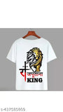 Printed Rajputana king polycotton mix T-shirt, short sleeves, vibrant pattern. Size S (36in chest, 27in length), M (38in chest, 29in length), L (40in chest, 31in length). Handmade Indian apparel
