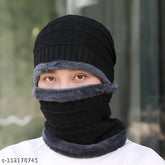 Woolen fur-patterned beanie caps (Black), DeepShakshi High Quality for men & women