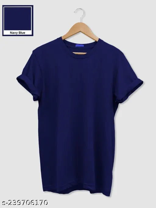 Men's round neck cotton half sleeve solid T-shirts (pack of 2), premium combed cotton for all-day comfort