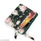 PU leather handbag organizer with zipper, solid net pattern, 2 compartments, free size (11cm x 9cm)