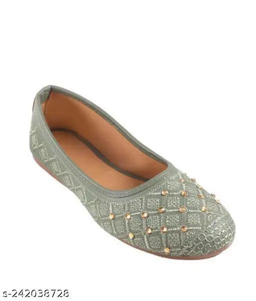 Pink synthetic leather embellished ballerinas - slip-on, india-size 5, 6, 7, 8, 9 on foot model