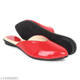 Patent leather ankle bellies mule sandals for office and party, embellished design in various sizes (IND-4, IND-5, IND-6, IND-7, IND-8) from India