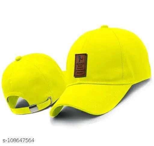 Cotton solid-color baseball cap for unisex - trendy modern EDIKO cap, Indian origin