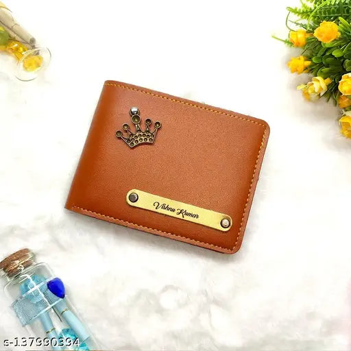 Customized PU wallet with free size, solid net pattern, perfect for personalized name storage