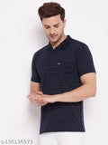 Men's printed cotton short-sleeve t-shirt with vibrant design, size XXL (46 in chest, 30 in length)