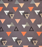 Glace cotton flat printed single bedsheet & pillow cover, geometric design for summer use on adult mattresses (60x90)