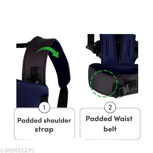 Breathable 4-in-1 Kangaroo Bag, adjustable straps, gender-neutral design for infant carrier (3-24 months, 4-16kg)