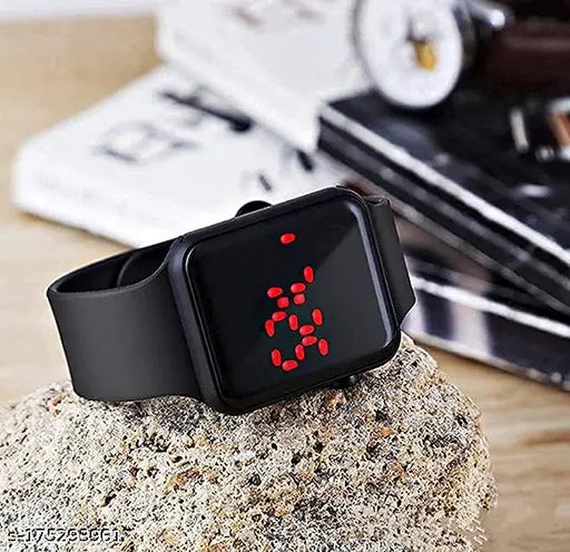 Red cotton baseball cap, black digital watch, Kabeer Singh style sunglasses - Diwali pack for men and boys (3 pieces)