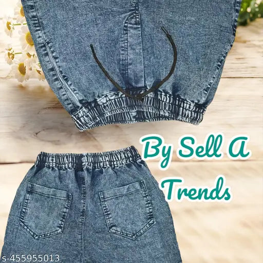 Black denim jogger cargo pant, dyed/washed, high-quality fashion by A Trends