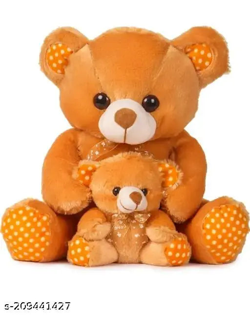 Soft cotton net mother teddy bear toy by PICKPO TOYS, perfect for 1-2 year olds. Great gift idea for a special someone or baby. Home decoration and car showpiece