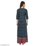 Cotton SHASHVI Women Kurta & Palazzo Set, printed net, three-quarter sleeves. Ethnic Indian attire on display