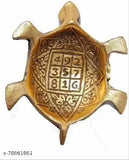 Navy blue brass Feng Shui turtle showpiece for good luck, 1.5cm x 1.5cm x 1.5cm, India origin