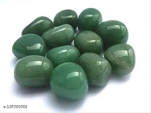 Green Swaragate Crystal Tumble Stones, Feng Shui Upratna for Wealth & Wisdom (Pack of 5)