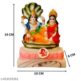 Marble Laxmi Narayan Idol set, Vishnu Lakshmi combo for pooja and mandir (10cmx14cmx6cm)