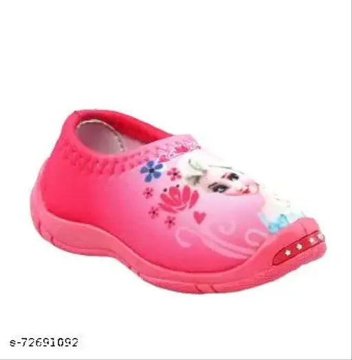 Pink Frozen printed synthetic slip-on shoes for girls (age 2-4), soft, washable, deodorized, perfect fit