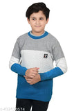 Wool self-design boys sweater, 7-8 years chest size 30 inches, stylish for kids fashion