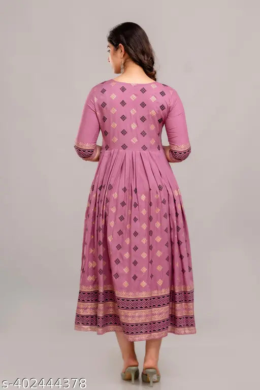 Rayon printed combo three-quarter sleeve kurti for women, modern and stylish Indian wear for events and family functions