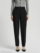 Cotton Lycra loose straight-leg cropped work pants, solid net partywear for women with pockets, size S/M-XL/XXL (waist 24-36), India origin