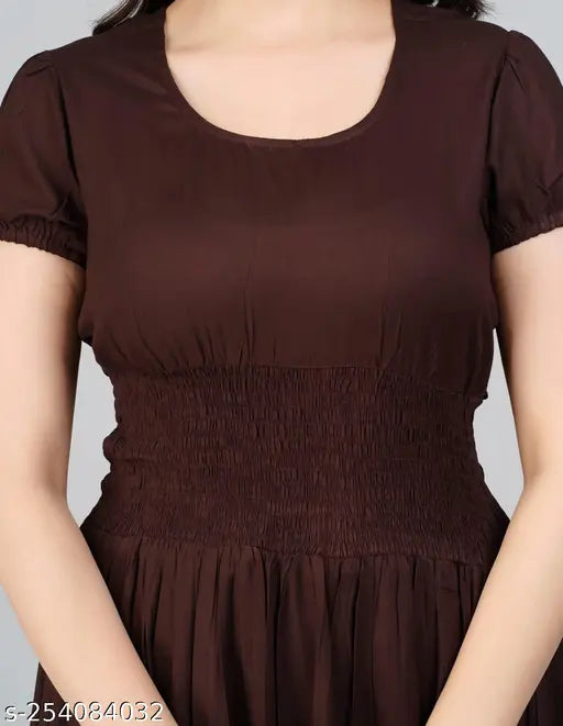 Rayon slub sleeve short Gowan Night, solid color women's top from India