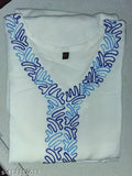 Embroidered net cotton kurta set with palazzos for women, XL & XXL sizes available