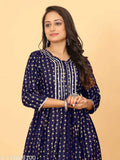 Cotton Foil Printed Rayon Kurti Sharara Set - Exquisite wine-colored kurti and sharara set, perfect for beautiful girls