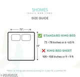 Glace cotton fitted queen bedsheet & pillow covers (180 thread count), geometric pattern, superfine quality, ideal for summer, made in India