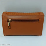 Faux leather hand clutch, solid net, 4 compartments for women's wallet, card holder, money organizer. Indian designer trendy accessory