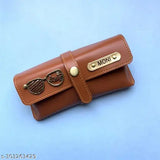 Customized synthetic sunglasses cover with unisex 1 charm design, free size (12x10 cm). Please tell us the desired wallet color for personalization on Gillkart