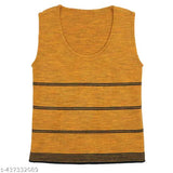 Acrylic striped sweater vest pack for kids: 3 vests in sizes 6-7 years, 4-5 years, 3-4 years, 18-24 months, and 6-12 months. Made in India