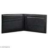 Fancy Modern Leather Wallet - Colorblock design, 5 compartments, free size (10cm x 10cm), smooth finishing, perfect for daily use or gifting