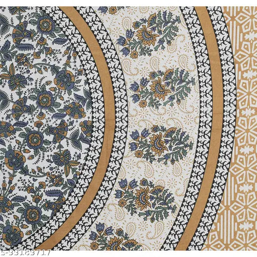 Cotton Jaipuri-style aroma single bedsheet (180 thread count), ideal for summer use by adults, originating from India
