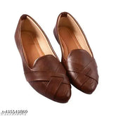 Synthetic leather Lofer cross patti, closed back net sandal for women. Indian-made footwear in sizes IND-4 to IND-9
