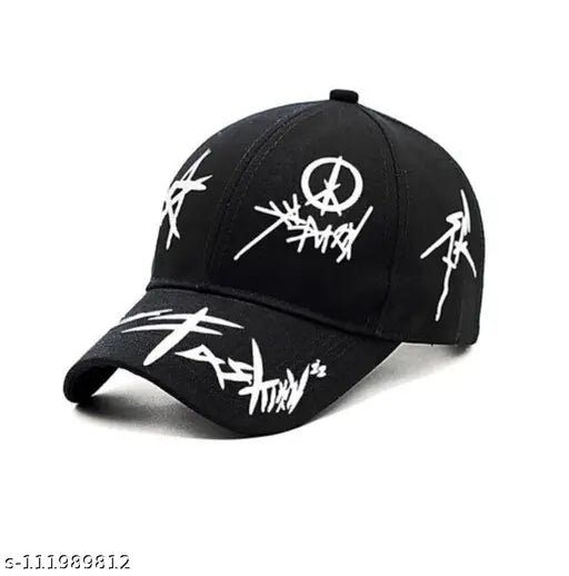 Cotton unisex printed baseball cap, vibrant design from India