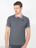 Purple polyester Technosport men's solid active polo t-shirt with rapid dry technology, comfortable for running. XL size (Chest 43in, Length 30in). Made in India