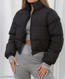 Quilted cotton blend long-sleeve jacket for women, soft neutral tones from India